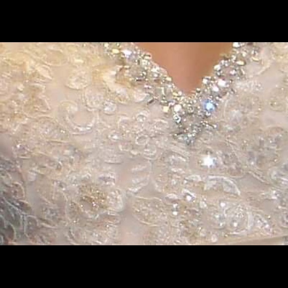 Wedding gown mermaid cut ivory size 10 with hoop